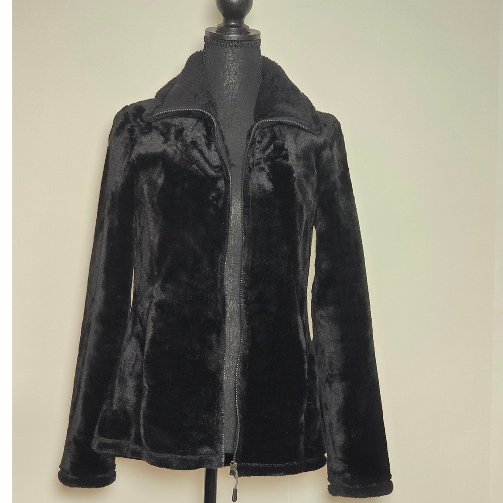 32 Degrees Heat Black Faux Fur Zip Jacket || Size Small